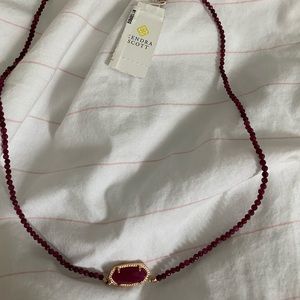 Kendra Scott BNWT beaded necklace in burgundy!